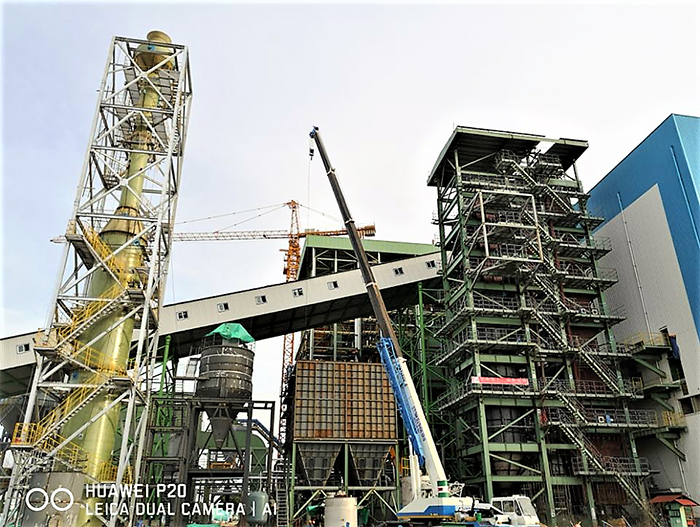 越南正隆平陽(yáng)造紙責任有限公司CLVP 1號廢渣爐安裝工程